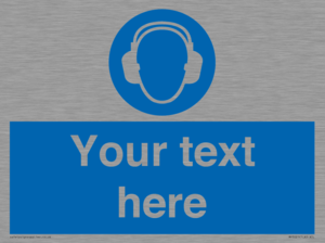 MP3021: Custom Ear Protection Sign
