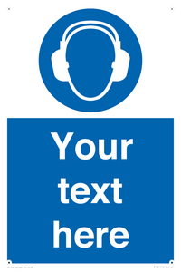 MP3021: Custom Ear Protection Sign