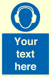 MP3021: Custom Ear Protection Sign