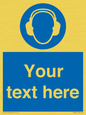 MP3021: Custom Ear Protection Sign