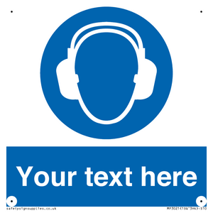MP3021: Custom Ear Protection Sign