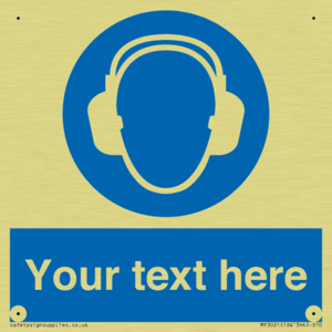 MP3021: Custom Ear Protection Sign