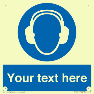 MP3021: Custom Ear Protection Sign
