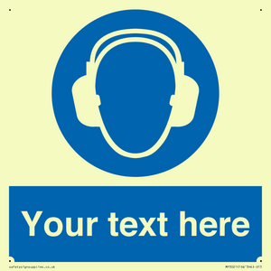 MP3021: Custom Ear Protection Sign