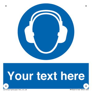 MP3021: Custom Ear Protection Sign
