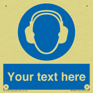 MP3021: Custom Ear Protection Sign