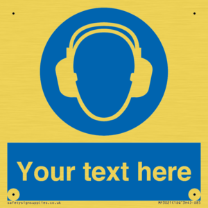 MP3021: Custom Ear Protection Sign