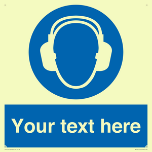 MP3021: Custom Ear Protection Sign