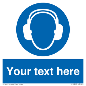 MP3021: Custom Ear Protection Sign