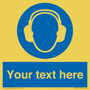 MP3021: Custom Ear Protection Sign