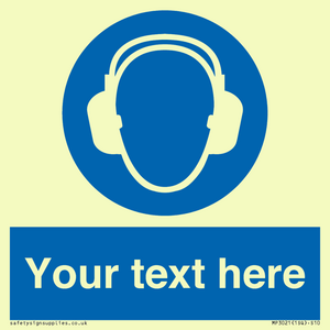 MP3021: Custom Ear Protection Sign