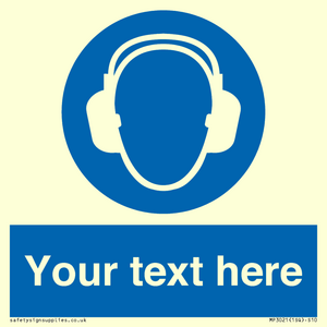 MP3021: Custom Ear Protection Sign