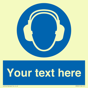MP3021: Custom Ear Protection Sign