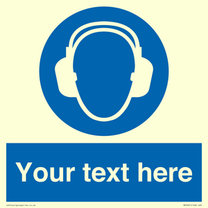 MP3021: Custom Ear Protection Sign