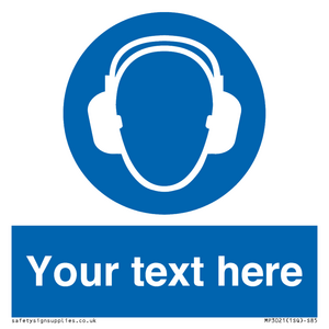MP3021: Custom Ear Protection Sign