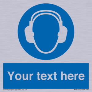 MP3021: Custom Ear Protection Sign