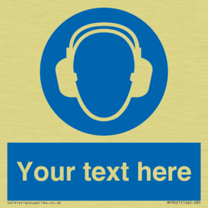 MP3021: Custom Ear Protection Sign