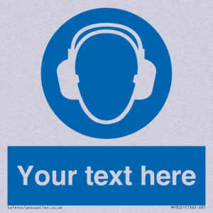 MP3021: Custom Ear Protection Sign