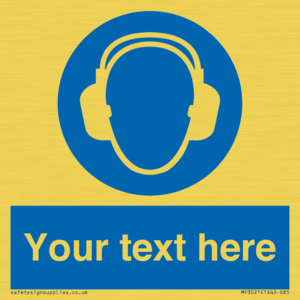 MP3021: Custom Ear Protection Sign