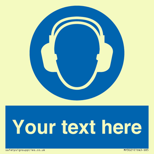 MP3021: Custom Ear Protection Sign