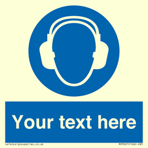 MP3021: Custom Ear Protection Sign