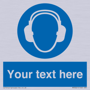 MP3021: Custom Ear Protection Sign
