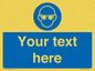 MP3022: Custom Eye Protection Sign