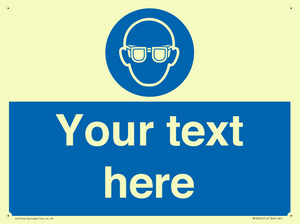 MP3022: Custom Eye Protection Sign