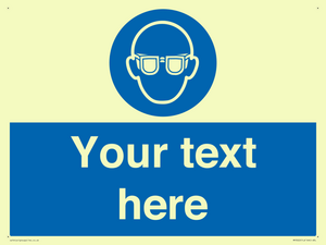MP3022: Custom Eye Protection Sign