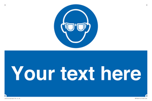 MP3022: Custom Eye Protection Sign