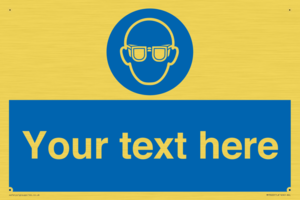 MP3022: Custom Eye Protection Sign