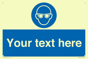 MP3022: Custom Eye Protection Sign