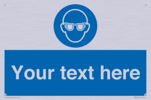 MP3022: Custom Eye Protection Sign