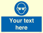 MP3022: Custom Eye Protection Sign