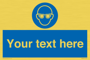 MP3022: Custom Eye Protection Sign