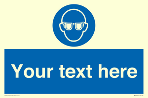 MP3022: Custom Eye Protection Sign