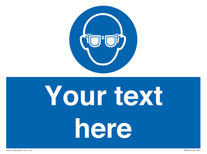 MP3022: Custom Eye Protection Sign