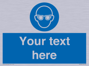 MP3022: Custom Eye Protection Sign