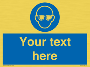 MP3022: Custom Eye Protection Sign