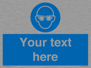 MP3022: Custom Eye Protection Sign