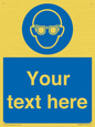 MP3022: Custom Eye Protection Sign