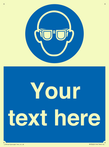 MP3022: Custom Eye Protection Sign