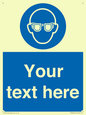MP3022: Custom Eye Protection Sign