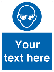 MP3022: Custom Eye Protection Sign