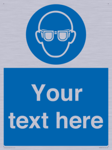 MP3022: Custom Eye Protection Sign