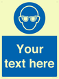 MP3022: Custom Eye Protection Sign