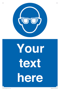 MP3022: Custom Eye Protection Sign