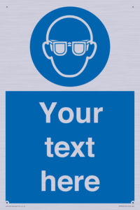MP3022: Custom Eye Protection Sign