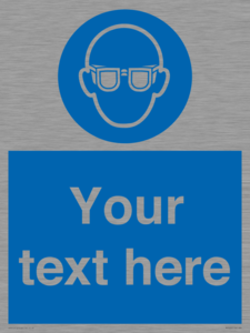 MP3022: Custom Eye Protection Sign