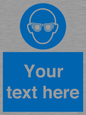 MP3022: Custom Eye Protection Sign